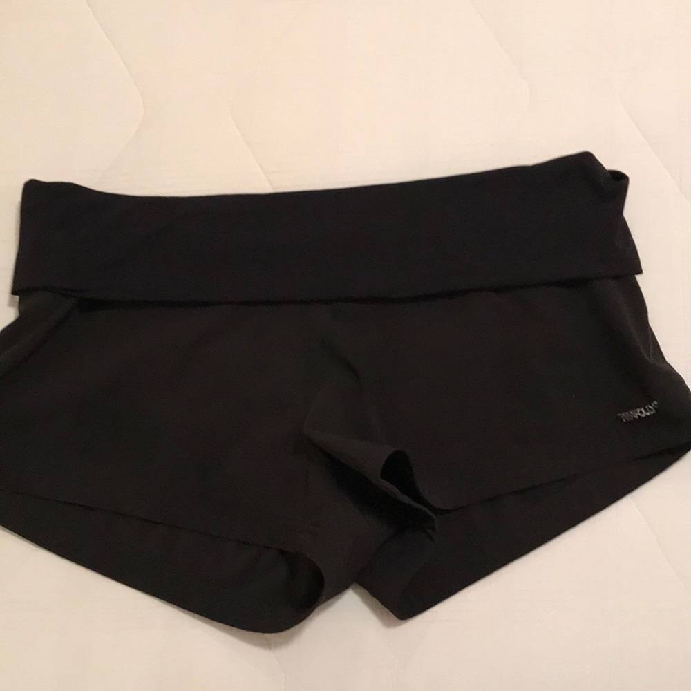 Black fold-over Shorts